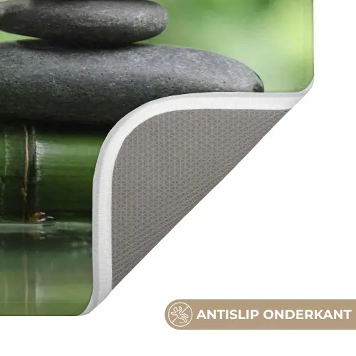 Zen - Stenen - Groen - Natuur - Bamboe WCmat klein -USP_AntislipNL