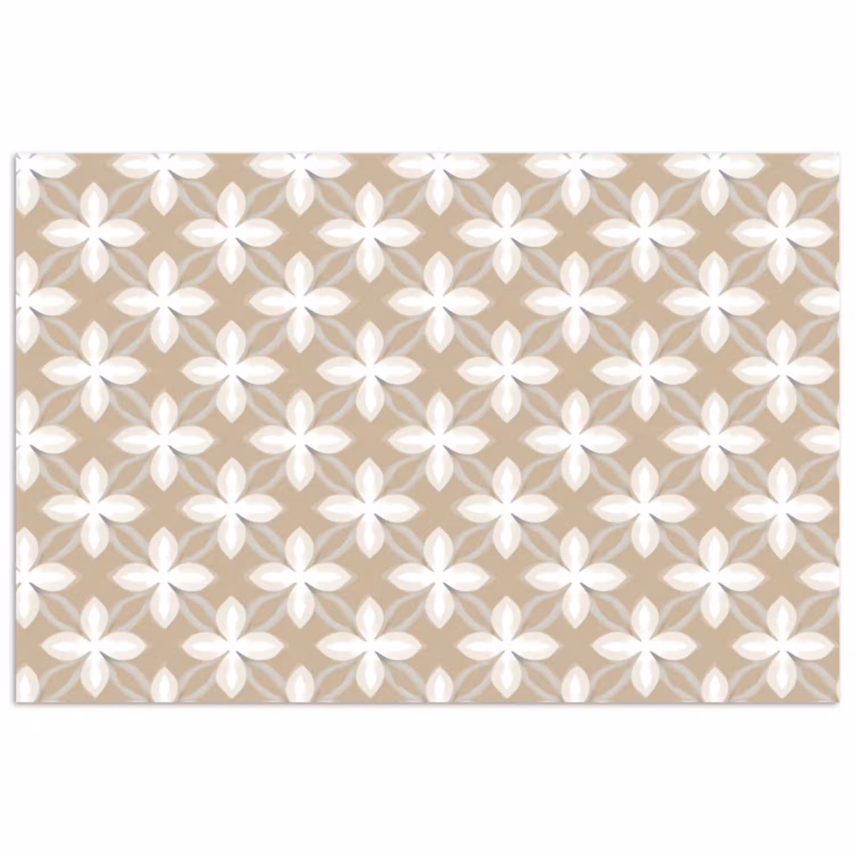 Patroon - Symmetrisch - Beige poster papier klein 62 -3d
