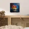 Boom - Blauw - Bladeren - Vakken plexiglas 5mm klein -sfeer4