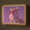 Panter - Zonnebril - Kauwgombel - Roze Light Box met batterij (Wandlamp) middel -z3d_website