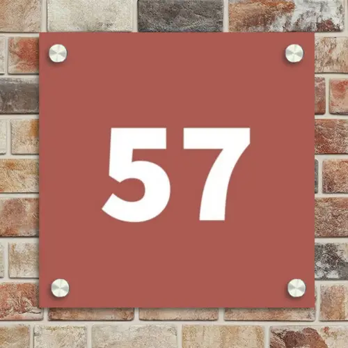 Terracotta - Traditioneel Naambord Vierkant klein -sfeer2