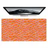 Retro - Golvend - Oranje Muismat XXL klein 681 -zzz3d