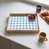 Blauw - Wit - Tegel - Patroon Dienblad Rechthoek middel 911 -sfeer2