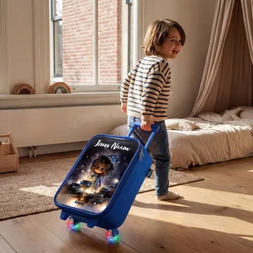 Magische Nacht vol Toverkunst Kinderkoffer - Blauw klein -sfeer1