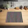 Verticale strepen - Groen - Roze Inductie beschermer vinyl 3mm middel 274 -sfeer5