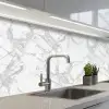 Marmer - Zuiver - Grijs - Aders keuken achterwand 2 middel 871 -3d_schuin