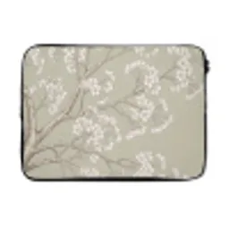 Sereen - Bloesem - Wit laptophoes neopreen klein -3d