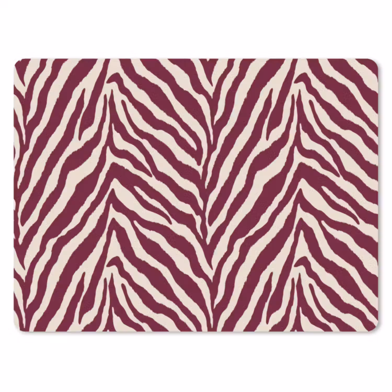 Muismat - Zebra - Motief - Bordeaux - Rood