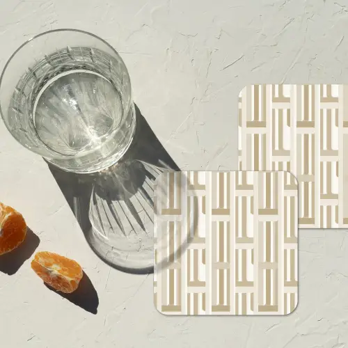 Modern - Geometrisch - Beige onderzetter kurk middel 366 -sfeer4