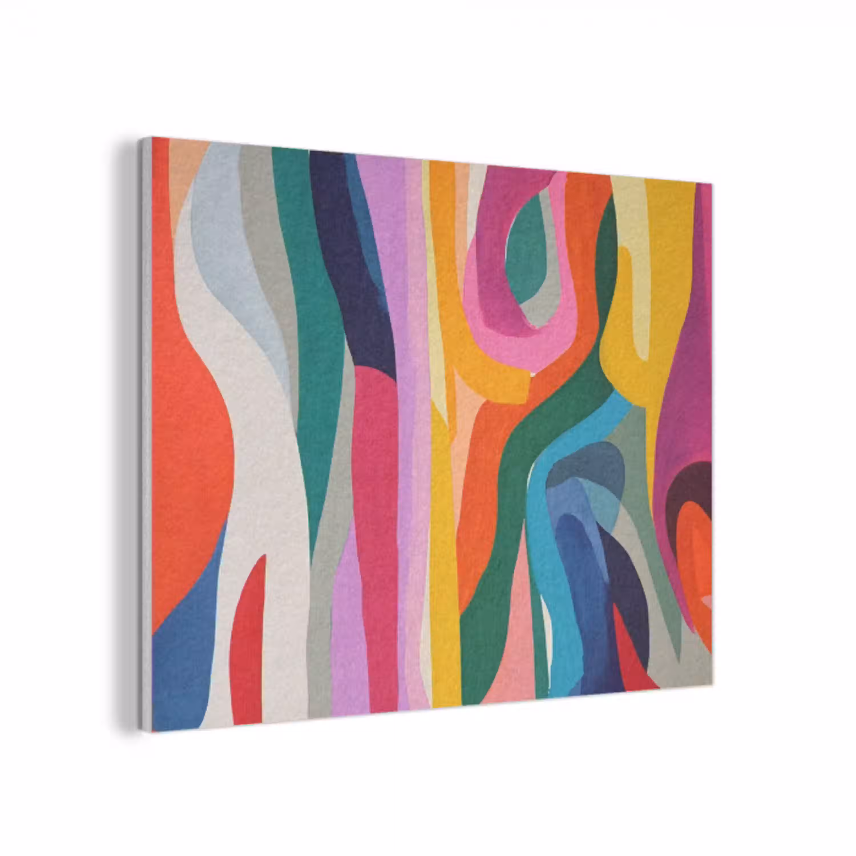 Abstract - Kleurrijk - Golven - Lijnen PET vilt klein -3d