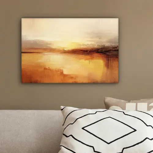 Abstract - Bruin - Modern - Herfst kleuren canvas 2cm klein -sfeer3