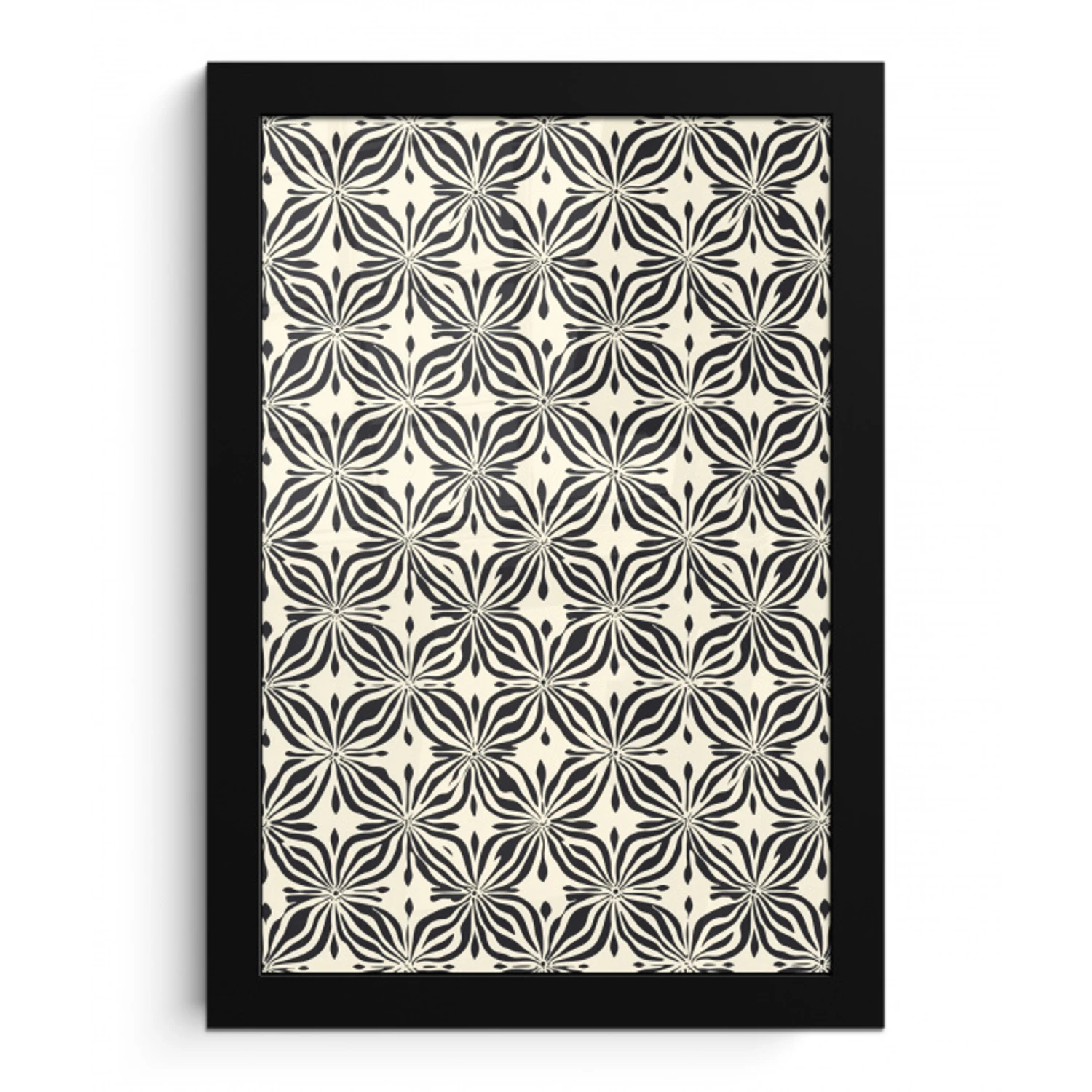 Grafisch - Patroon - Zwart fotolijst zwart zonder passe partout klein 224 -3d