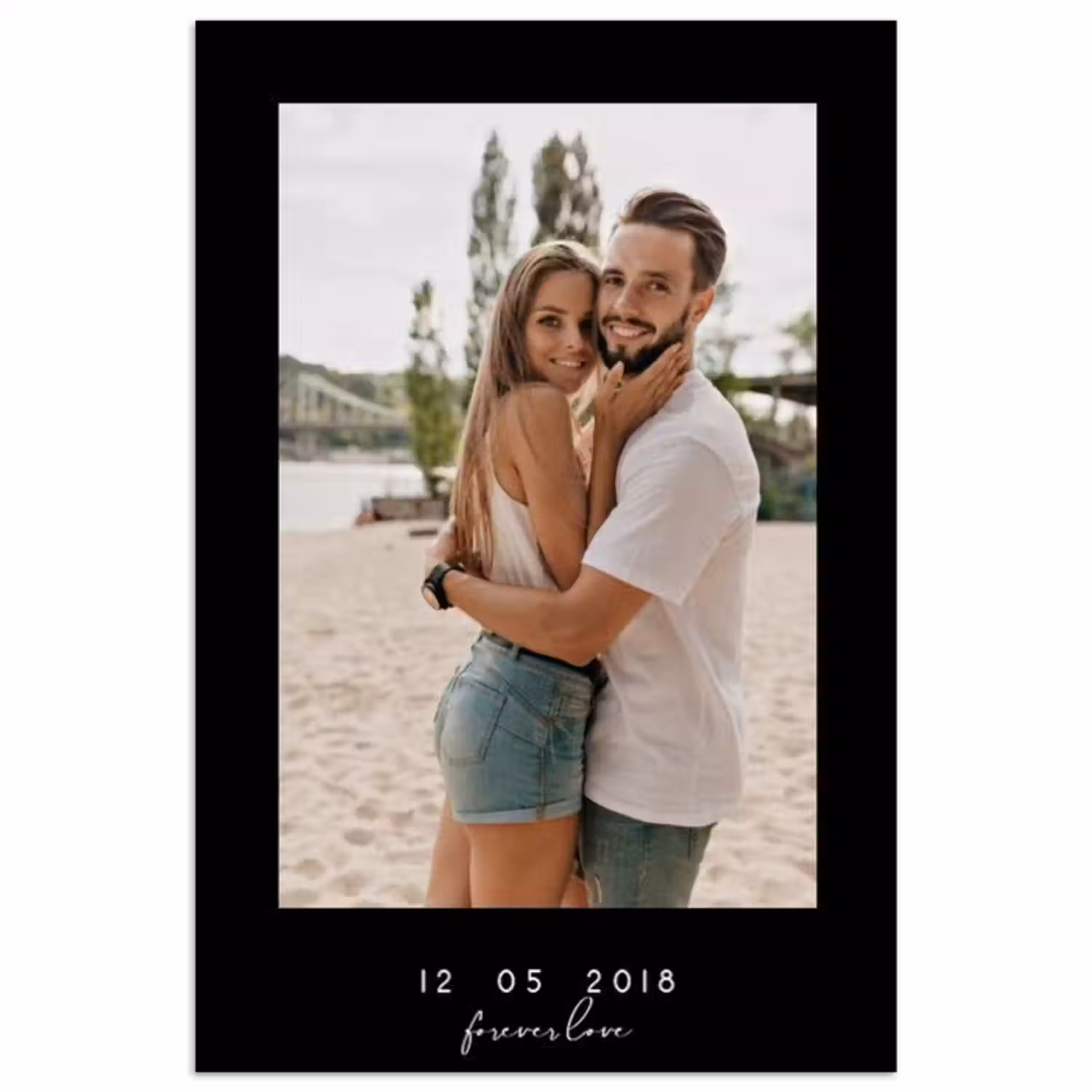 Gepersonaliseerde poster - Forever Love - Zwarte Border