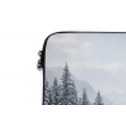 Sneeuwlandschap - Bergen - Rivier - Winter laptophoes neopreen klein -detail