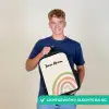 Ruwe regenboog pastel Rugzak - Zwart middel -sfeer7_NL