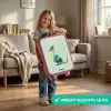 Elegante dino met kam Kinderkoffer - Roze klein -sfeer2_NL