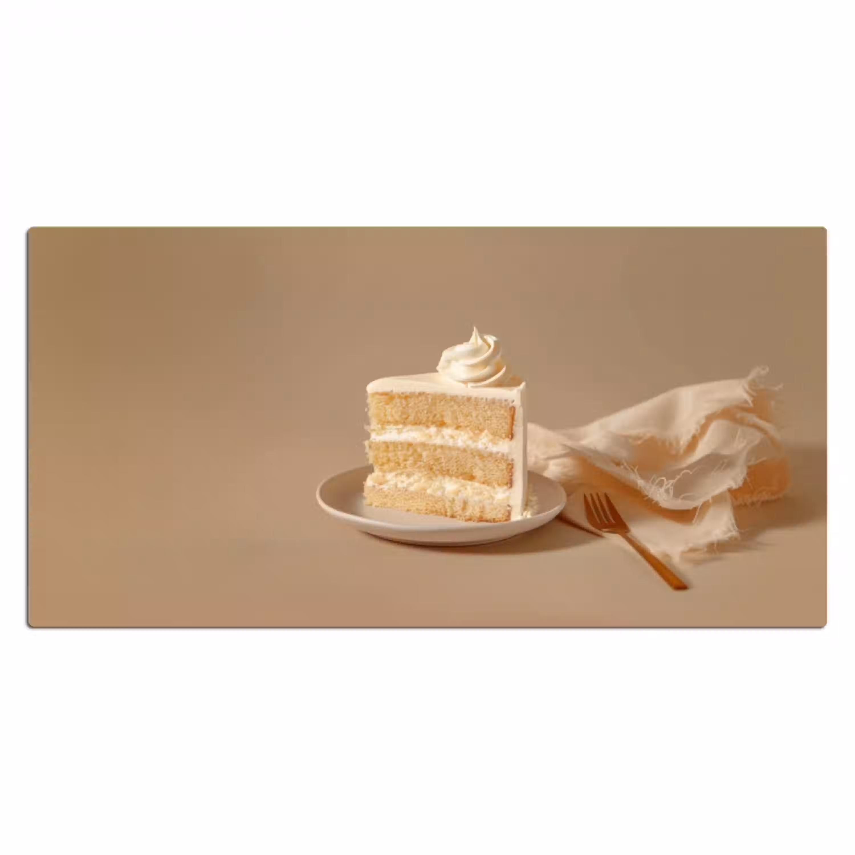 Vanilletaart - Cake - Romig Muismat XXL klein -3d_leeg