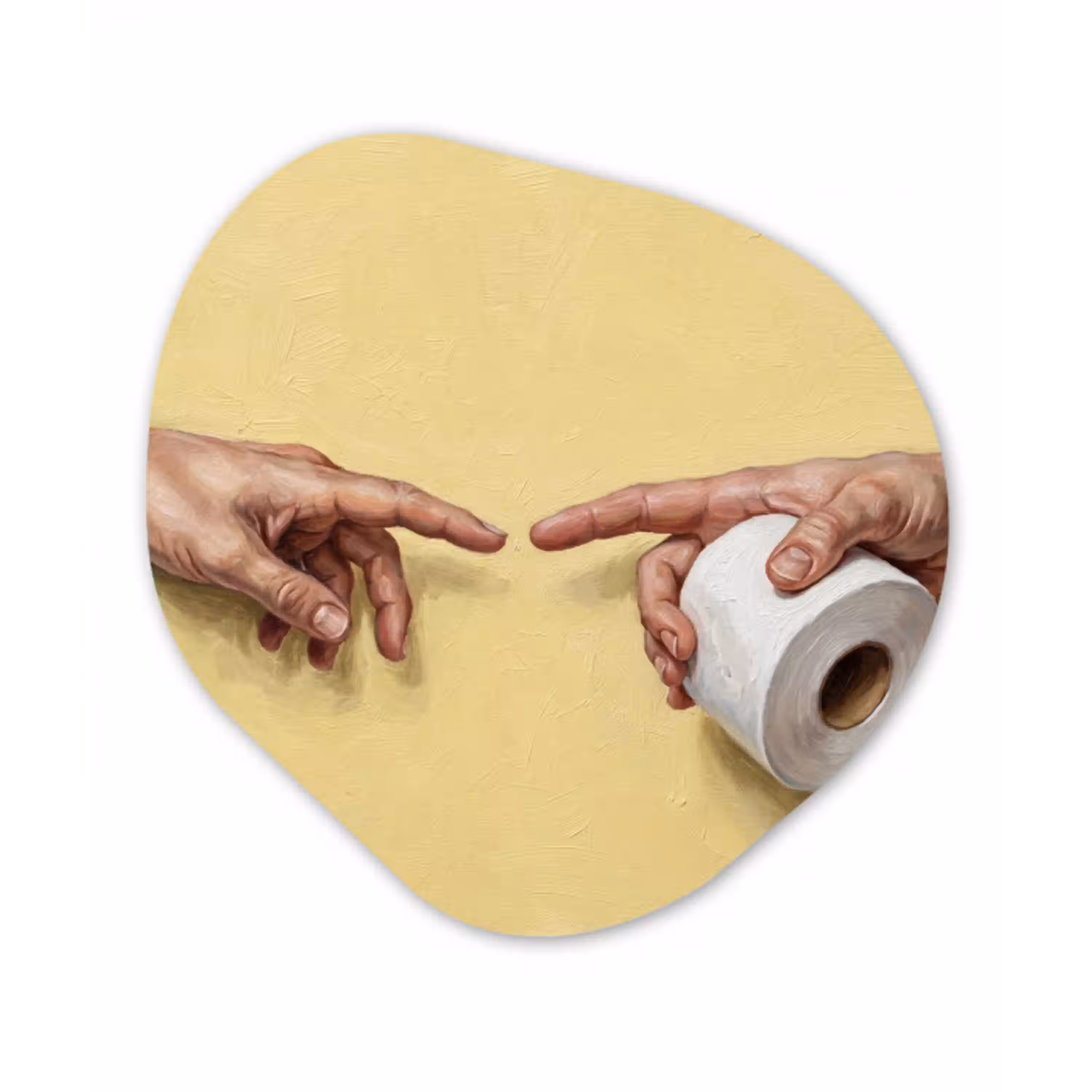Klassiek - Kunst - Humor Wandcirkel Organisch Aluminium middel -3d