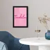 Toedeloe - Roze - Minimalistisch fotolijst zwart zonder passe partout klein -sfeer4