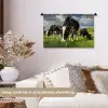 Koeien - Dieren - Gras - Weiland - Boerderij Wandkleed katoen klein -sfeer1