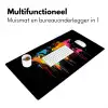 Wereldkaart - Verf - Kleurrijk - Graffiti - Wereld Muismat XXL klein -sfeer4