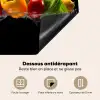 Paprika - Water - Groente - Zwart Inductie beschermer vinyl 3mm middel -usfeer4_FR