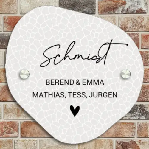 Lichte mozaïek - Sierlijk Naambord Organisch middel -sfeer10