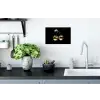 Kersen - Zwart - Goud - Chrome Muursticker klein -keuken