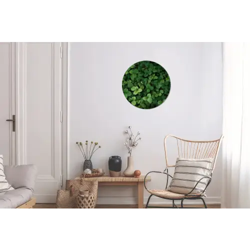 Groen - Bladeren - Kartel - Zonlicht Wandcirkel aluminium klein -woonkamer