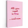 Moeder - Love - Tekst - Rood canvas 2cm klein -z3d