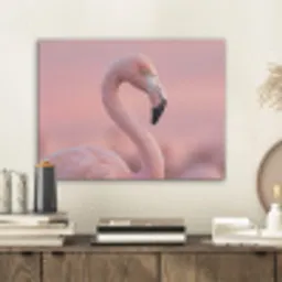 Flamingo - Portret - Roze PET vilt klein -sfeer1