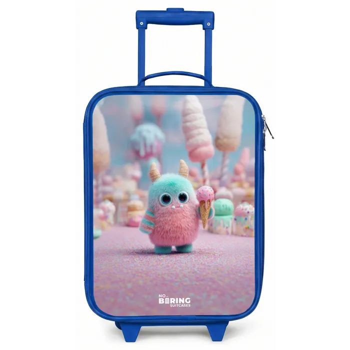 Zoet Monstersnoep Avontuur Kinderkoffer - Blauw klein -zz3dotto