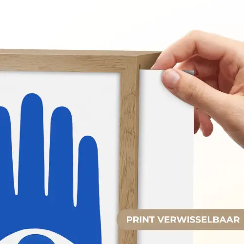 Handen - Twee - Ogen - Blauw Light Box met batterij (Wandlamp) middel -USP_websiteprintNL