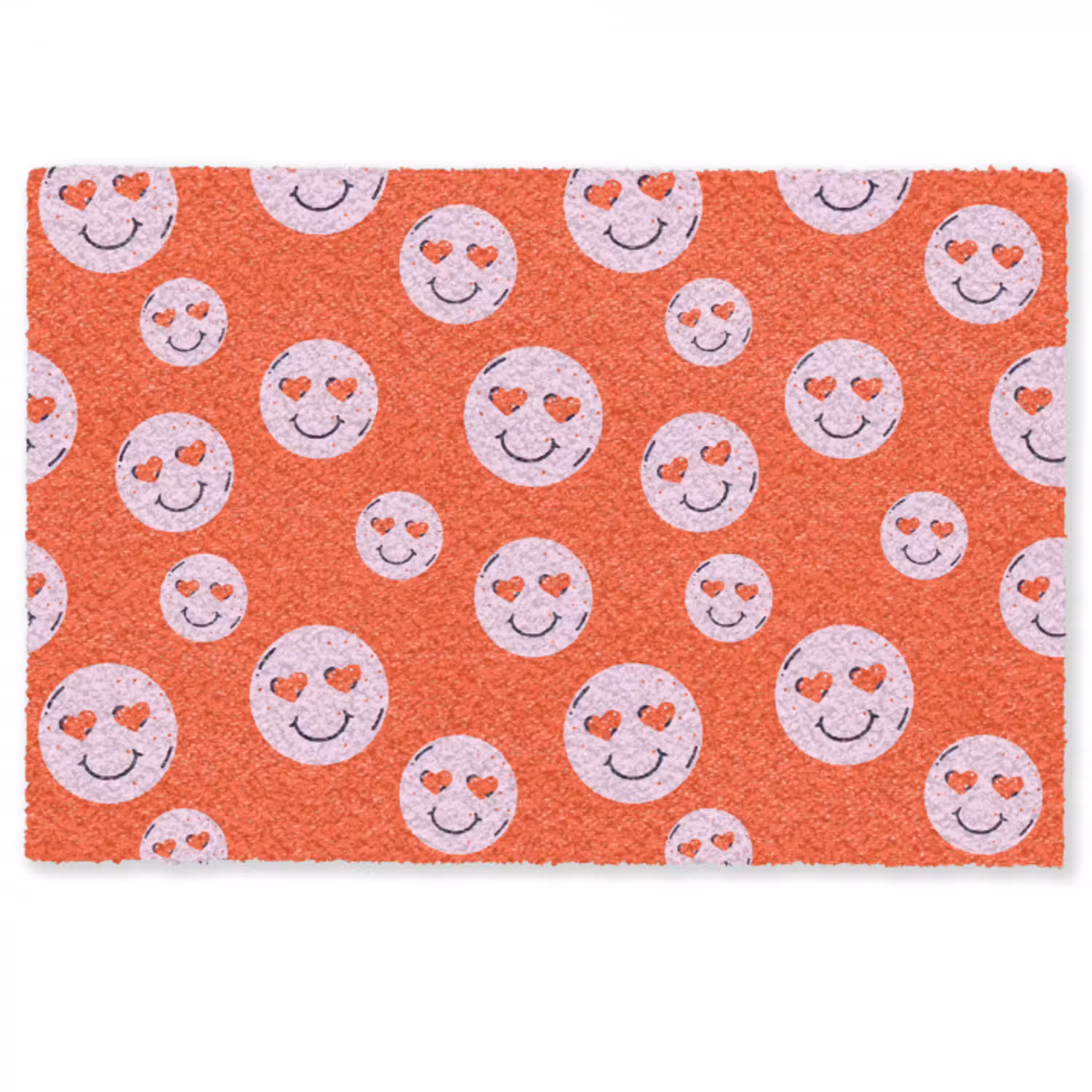 Smiley - Patroon - Hartjes - Rood - Roze Deurmat klein -zkaufland3d