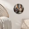 Houten - Lepels - Rijst - Zaden Wandcirkel plexiglas klein -sfeer5