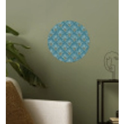 Symmetrisch - Patroon - Blauw Wandcirkel behangsticker klein 186 -sfeer2