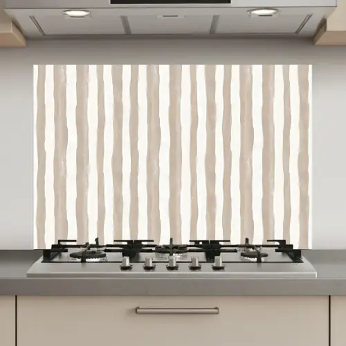 Minimalistisch - Strepen - Beige keuken achterwand spatscherm klein 900 -3d_website