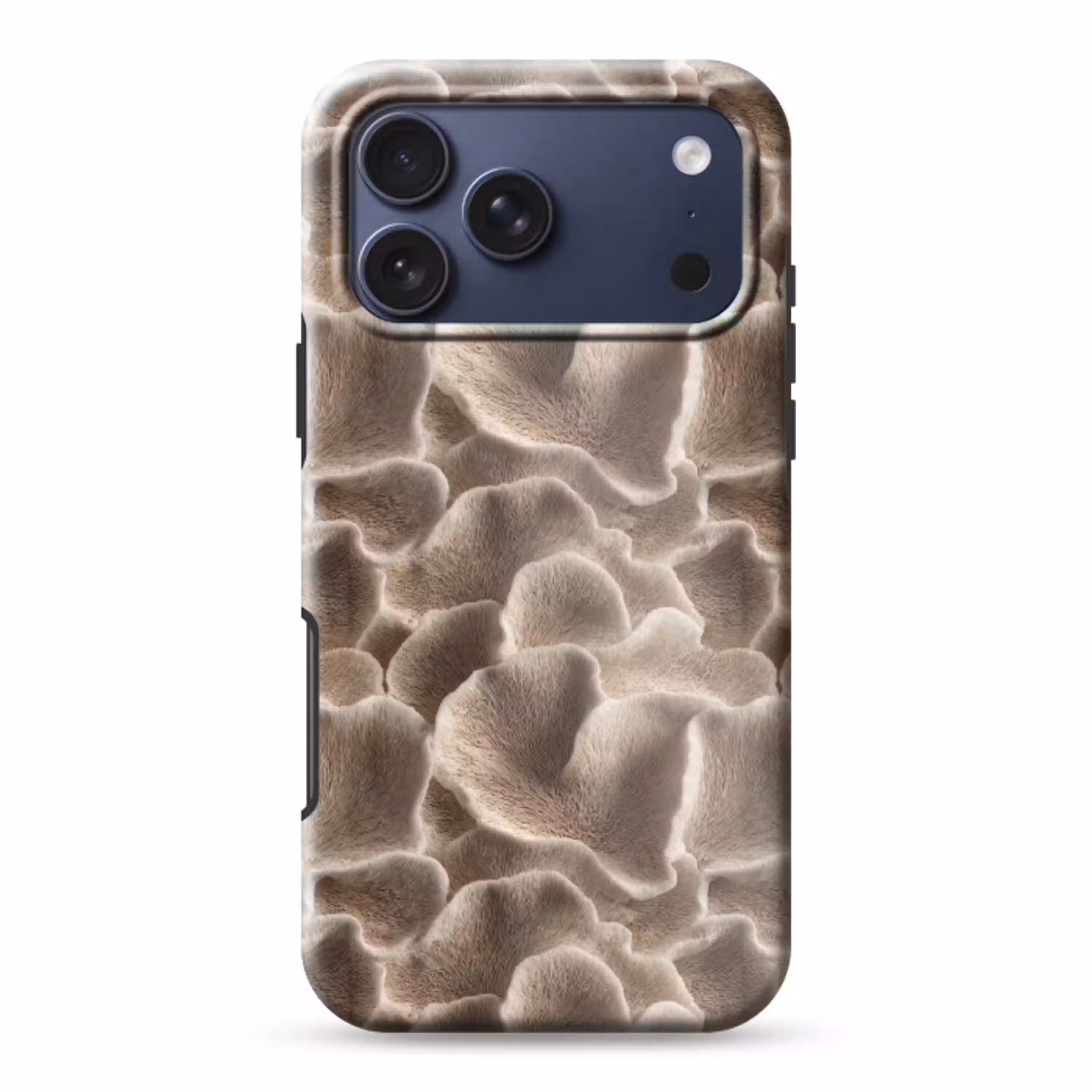 Waaiervorm - Beige - Vezel textuur Toughcase MagSafe Apple iPhone 17 Pro Max klein 1019 -3d