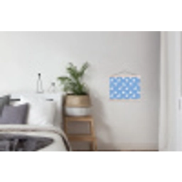 Ganzen - Elegant - Blauw textielposter latten blank klein 122 -woonkamer