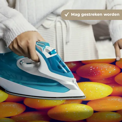 Vrucht - Waterdruppels - Oranje Wandkleed katoen klein 269 -sfeer9