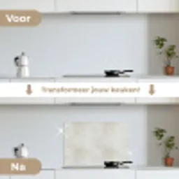Grijs - Marmer - Aders keuken achterwand spatscherm klein 900 -voor_na_NL