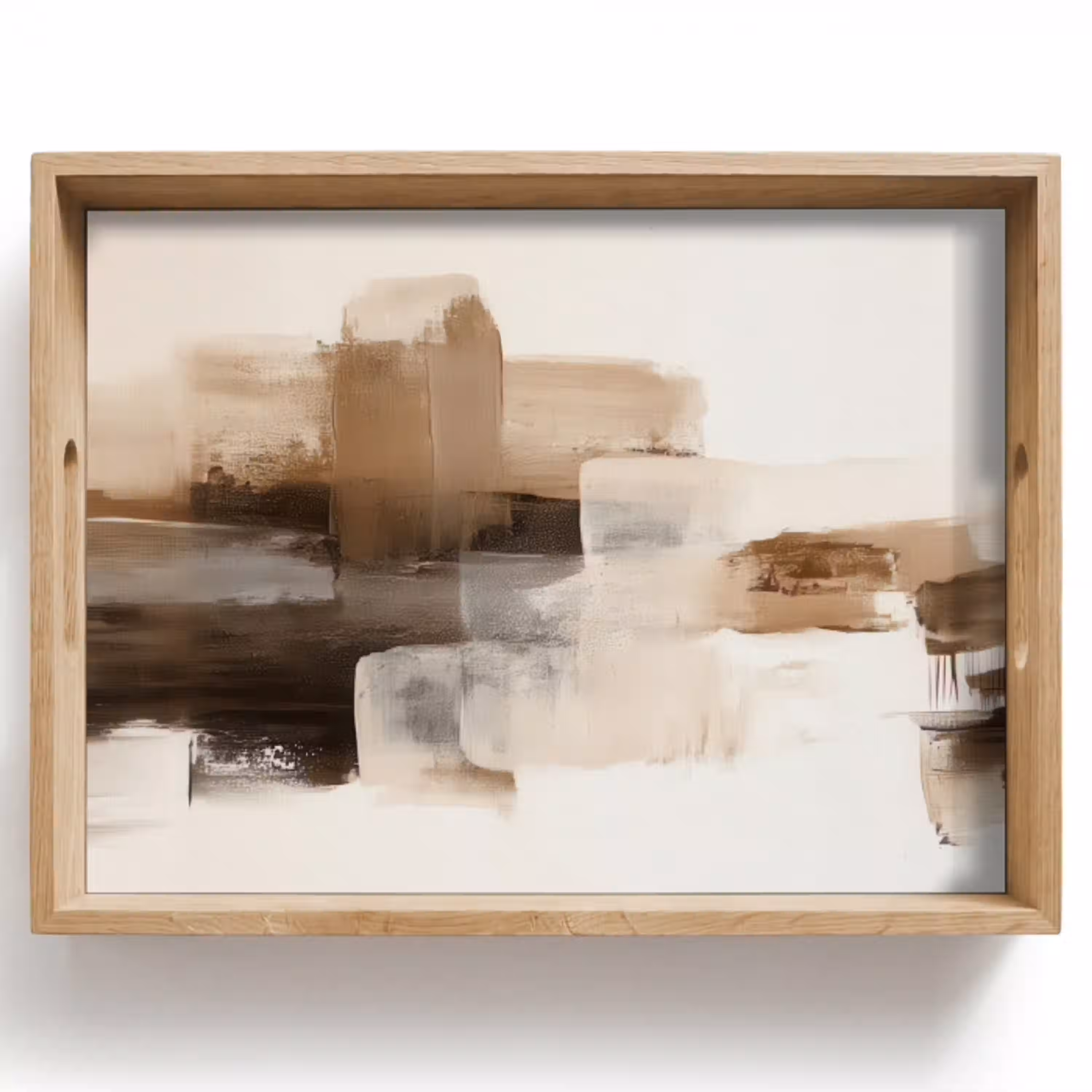 Penseelstreken - Abstract landschap - Rust Dienblad Rechthoek middel -z3d_shopping