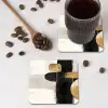 Vormen - Penseelstreken - Abstract - Goud onderzetter kurk middel -sfeer2