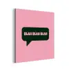 Roze - Tekstwolk - Groen - BLAH BLAH BLAH aluminium wit klein -3d