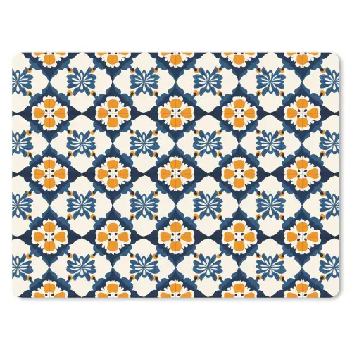 Klassiek - Geometrisch - Blauw muismat rubber klein 262 -3d