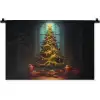 Kerstboom - Cadeau - Kerst - Winter Wandkleed katoen klein -zz3d
