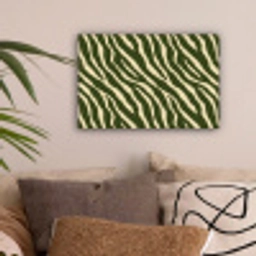 Zebra - Patroon - Groen canvas 2cm klein 34 -sfeer1