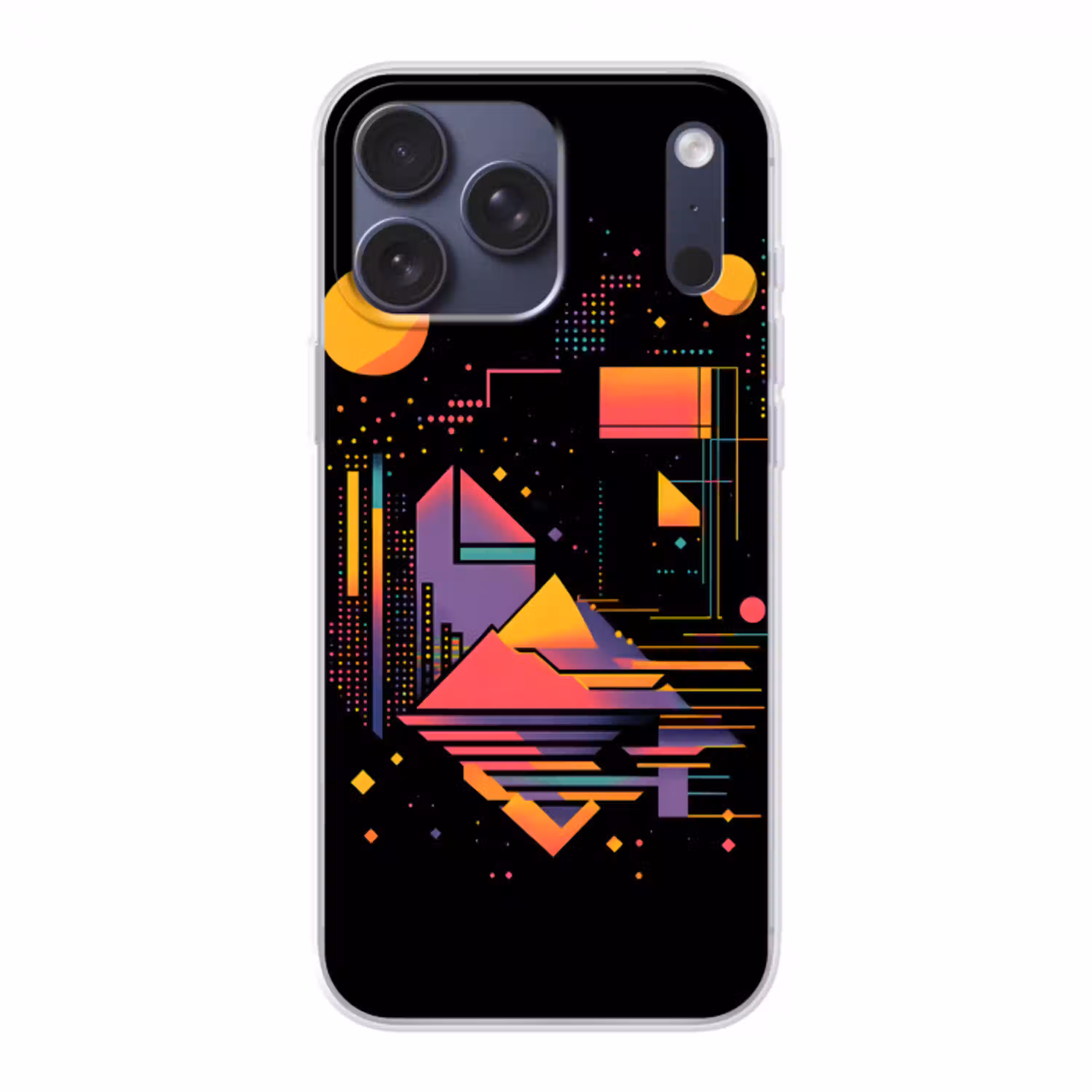 Abstract - Vormen - Lijnen - Kleurrijk Telefoonhoesje iPhone 17 Pro Max klein -3d
