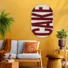 Red - Cake - Decoratie - Eten Wandcirkel Ovaal Glas middel -sfeer4