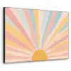 Illustratie - Zon - Pastelkleuren Textielframe zwart klein -3d